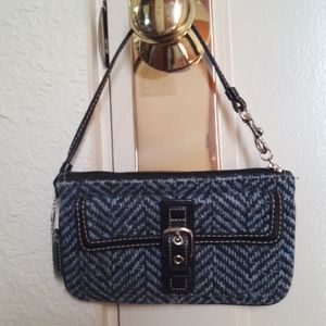 Coach tweed wristlet